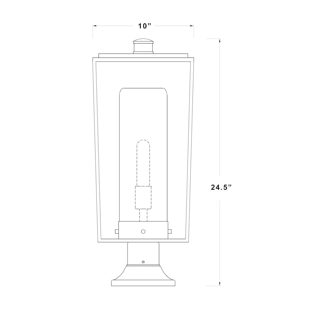 Z-Lite 1 Light Outdoor Pier Mounted Fixture. Picture 8