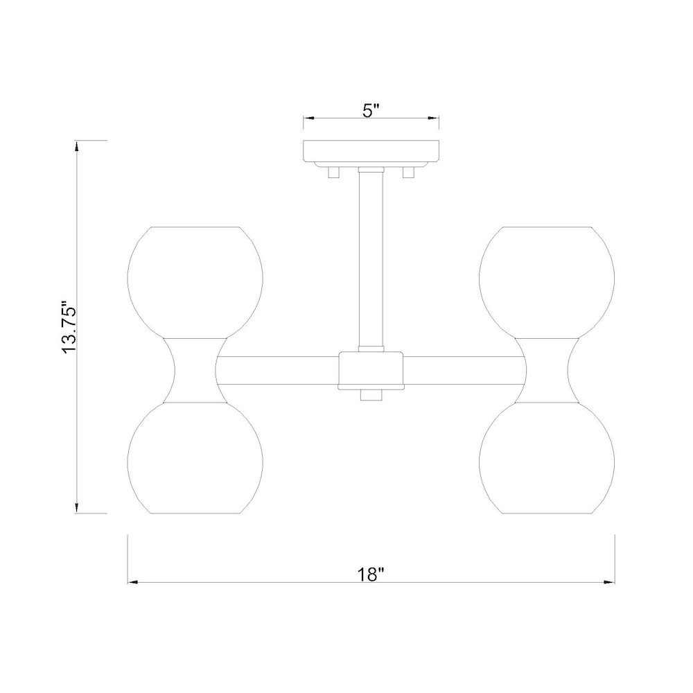 Z-Lite 6 Light Semi Flush Mount. Picture 8