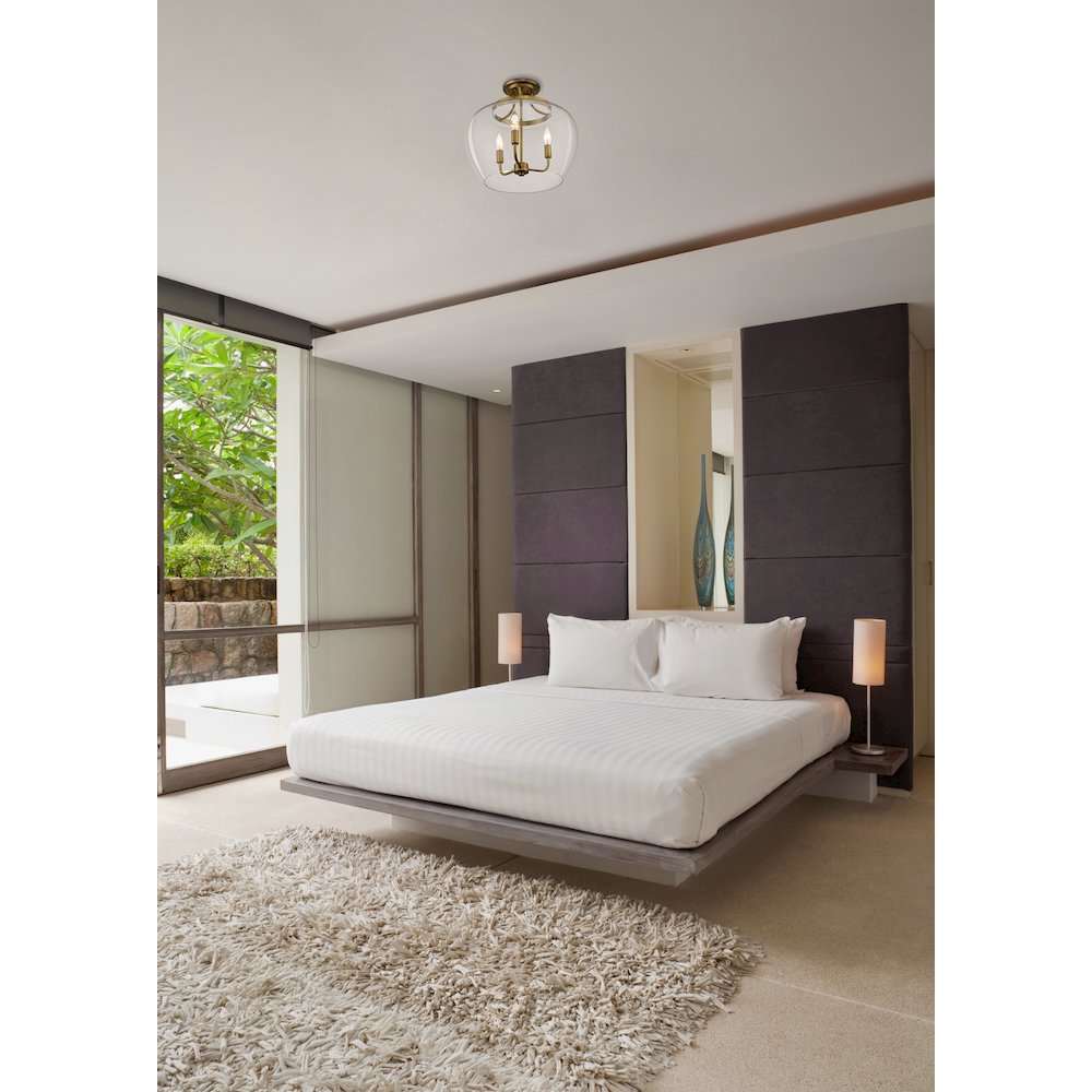 Z-Lite 3 Light Semi Flush Mount. Picture 6