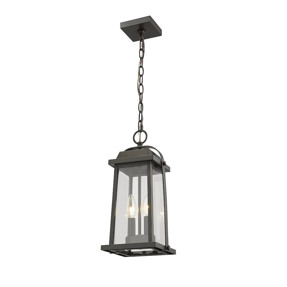 Z-Lite 2 Light Outdoor Chain Mount Ceiling Fixture. Picture 2