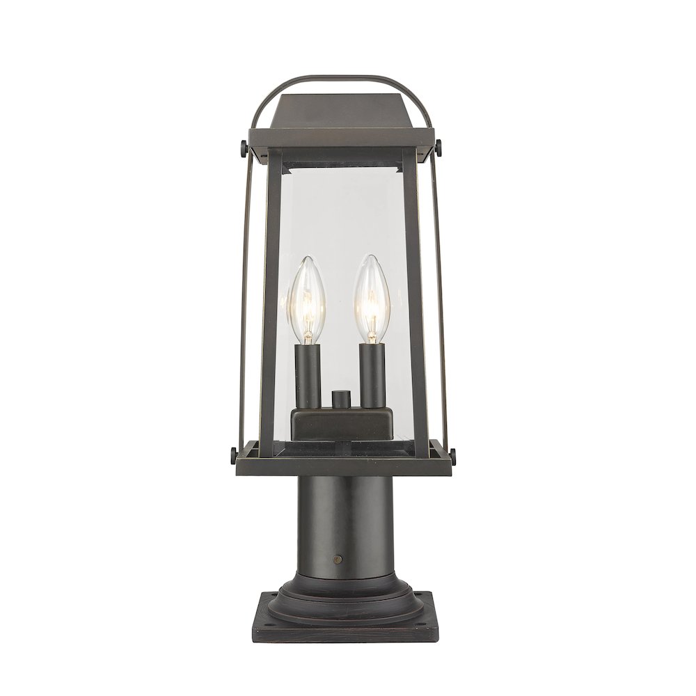 Z-Lite 2 Light Outdoor Pier Mounted Fixture. Picture 1