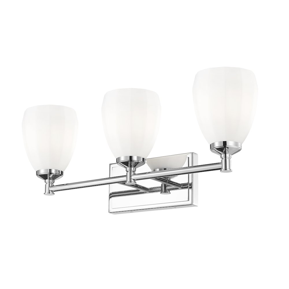 Z-Lite Oren 3 Light Vanity in Chrome  color, Steel frame. Picture 3