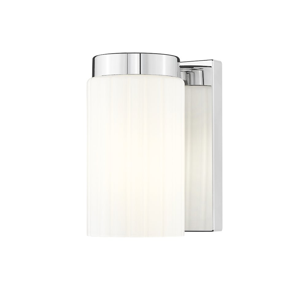 Z-Lite Burk 1 Light Wall Sconce, Chrome. Picture 1