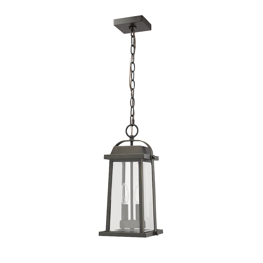 Z-Lite 2 Light Outdoor Chain Mount Ceiling Fixture. Picture 5