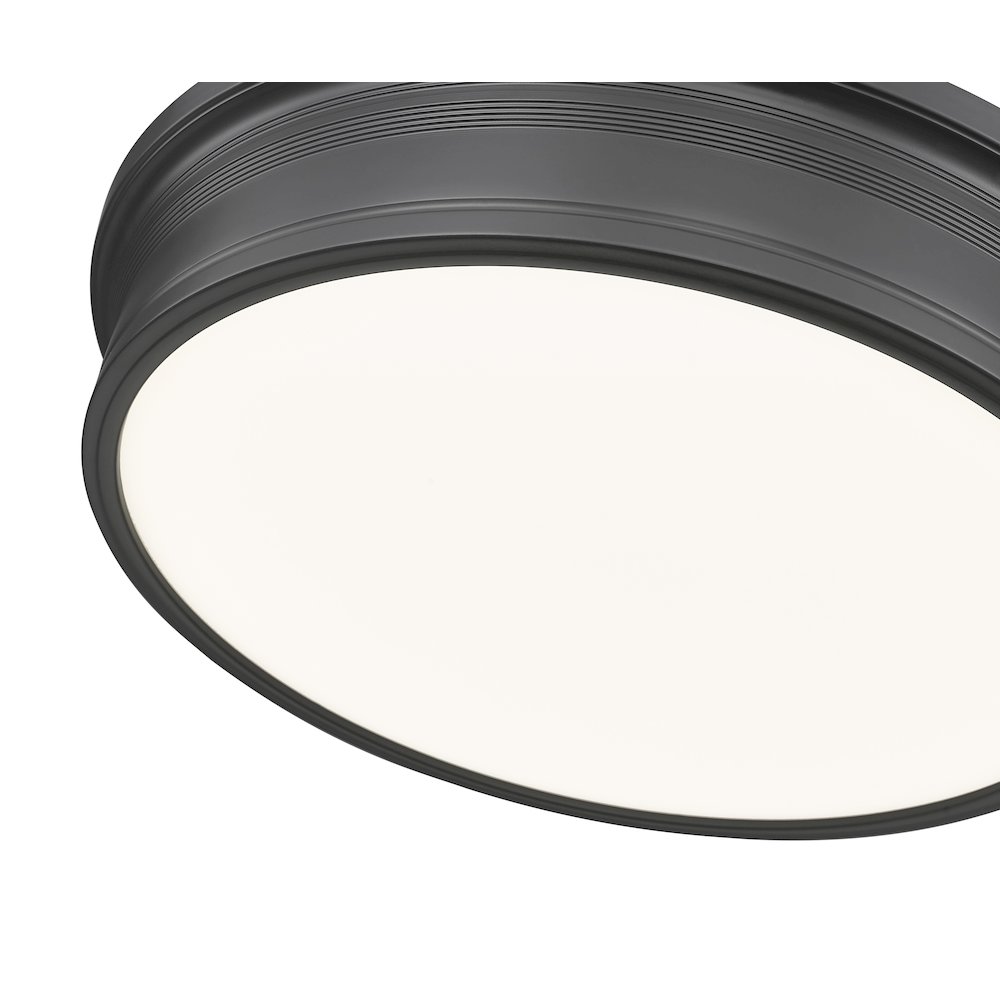 Z-Lite 1 Light Flush Mount, Matte Black. Picture 4