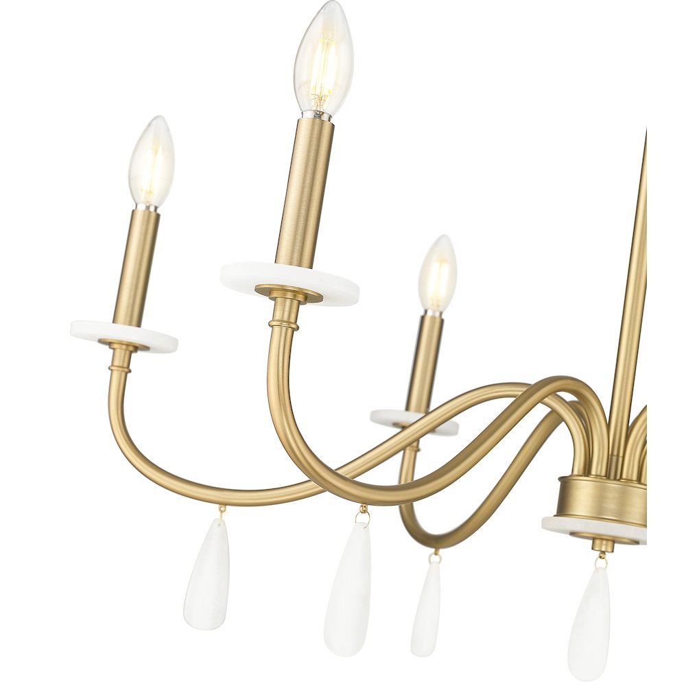 Z-Lite 6 Light Chandelier, Mordern Gold. Picture 4