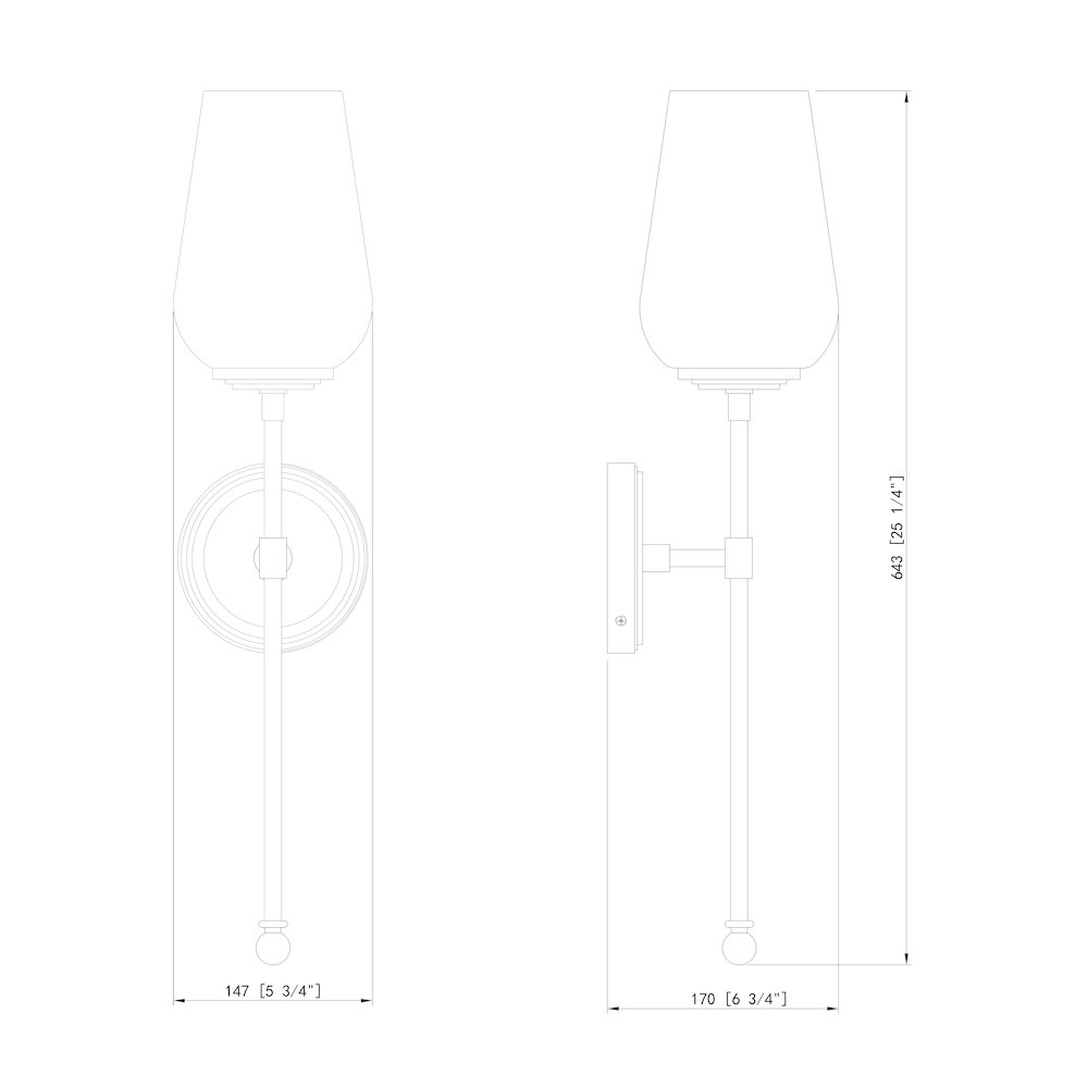 Z-Lite 1 Light Wall Sconce, Modern Gold. Picture 8