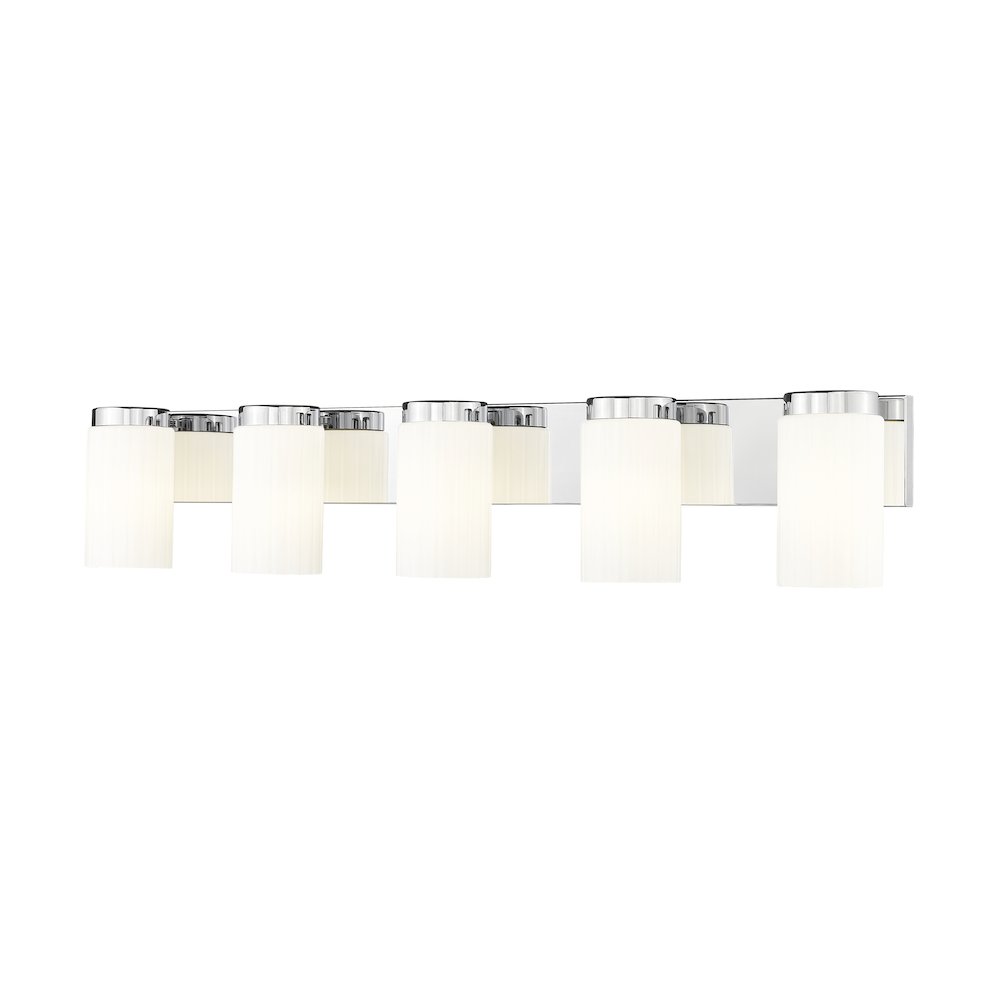 Z-Lite Burk 5 Light Vanity, Chrome. Picture 1