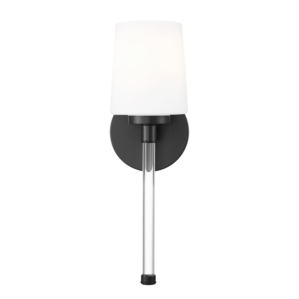 Z-Lite 1 Light Wall Sconce, Matte Black. Picture 2