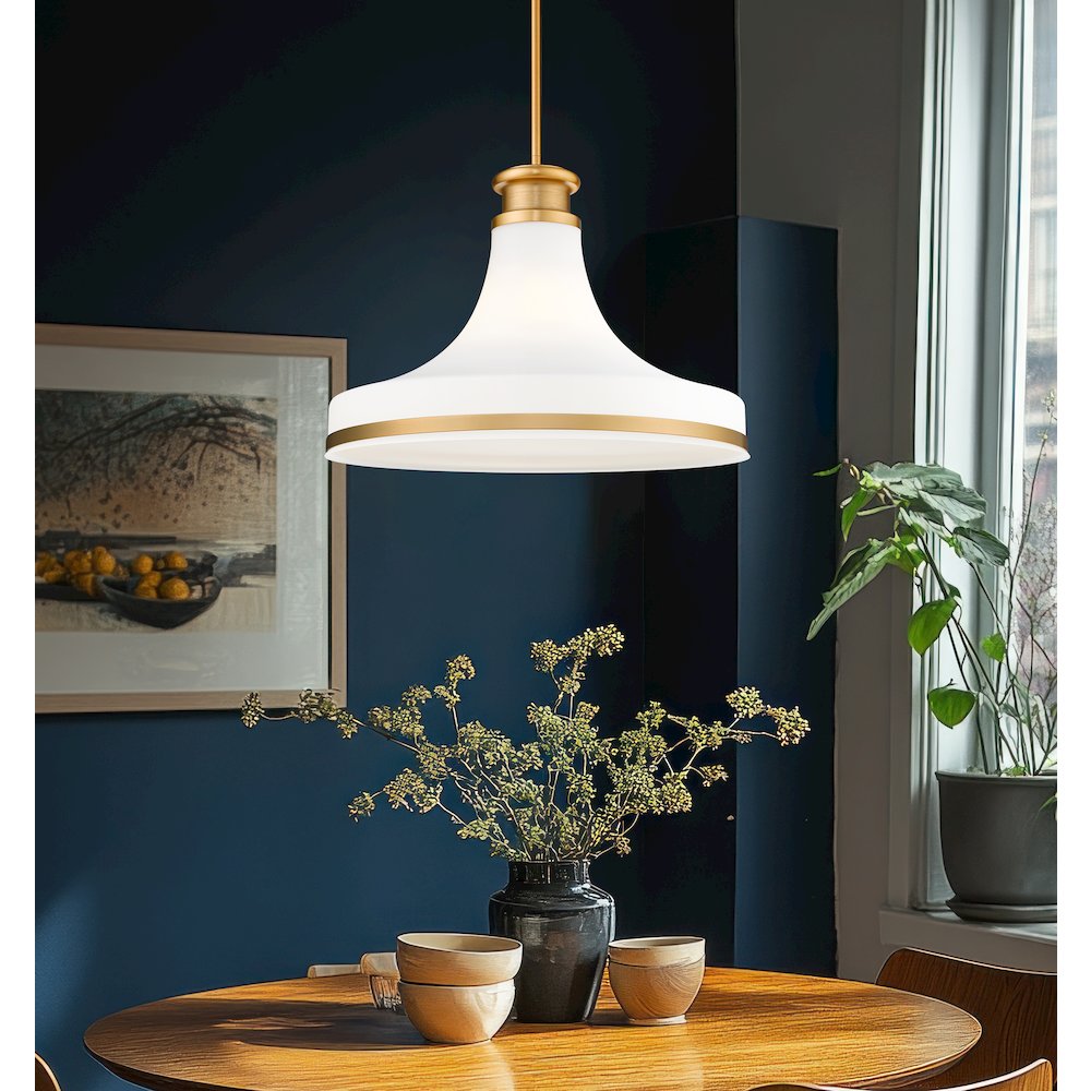 Z-Lite 1 Light Pendant, Modern Gold. Picture 5