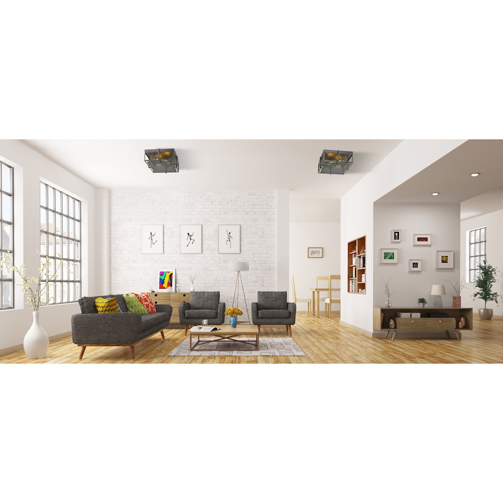 Z-Lite 2 Light Flush Mount. Picture 4
