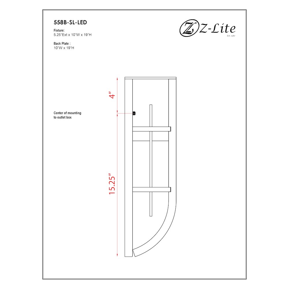 Z-Lite 1 Light Outdoor Wall Light. Picture 2