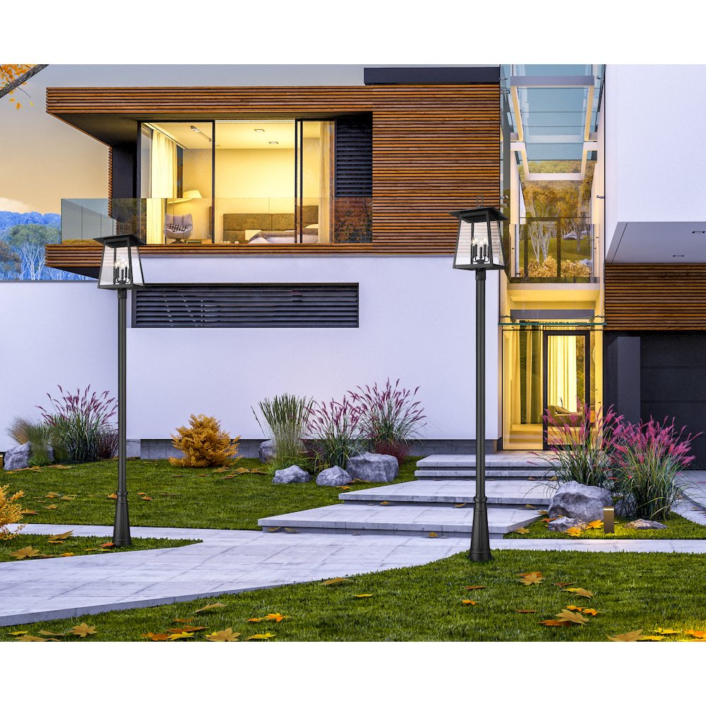 Z-Lite 5 Light Outdoor Post Mounted Fixture. Picture 6