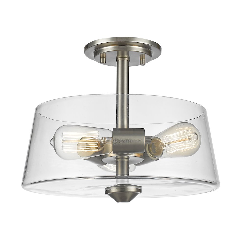 Z-Lite 3 Light Semi Flush Mount. Picture 1