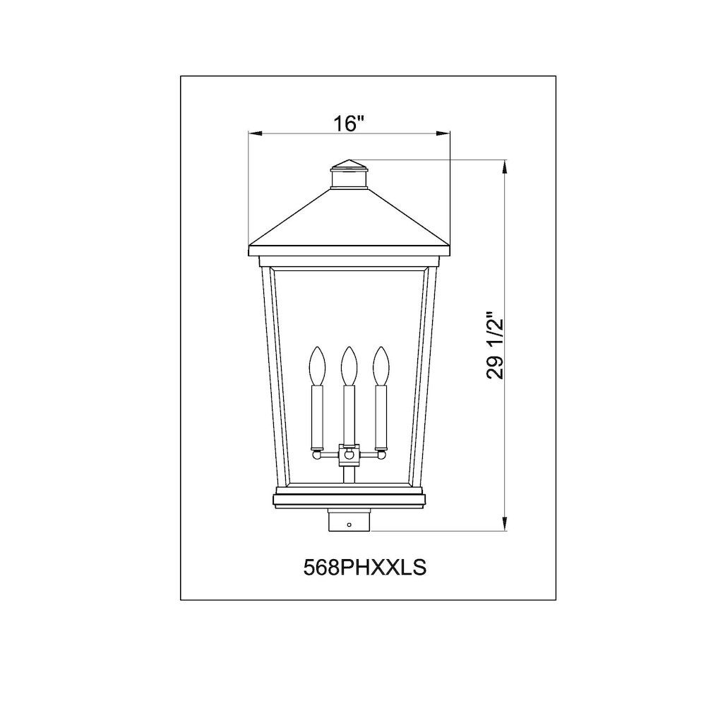 Z-Lite 4 Light Outdoor Post Mount Fixture. Picture 6