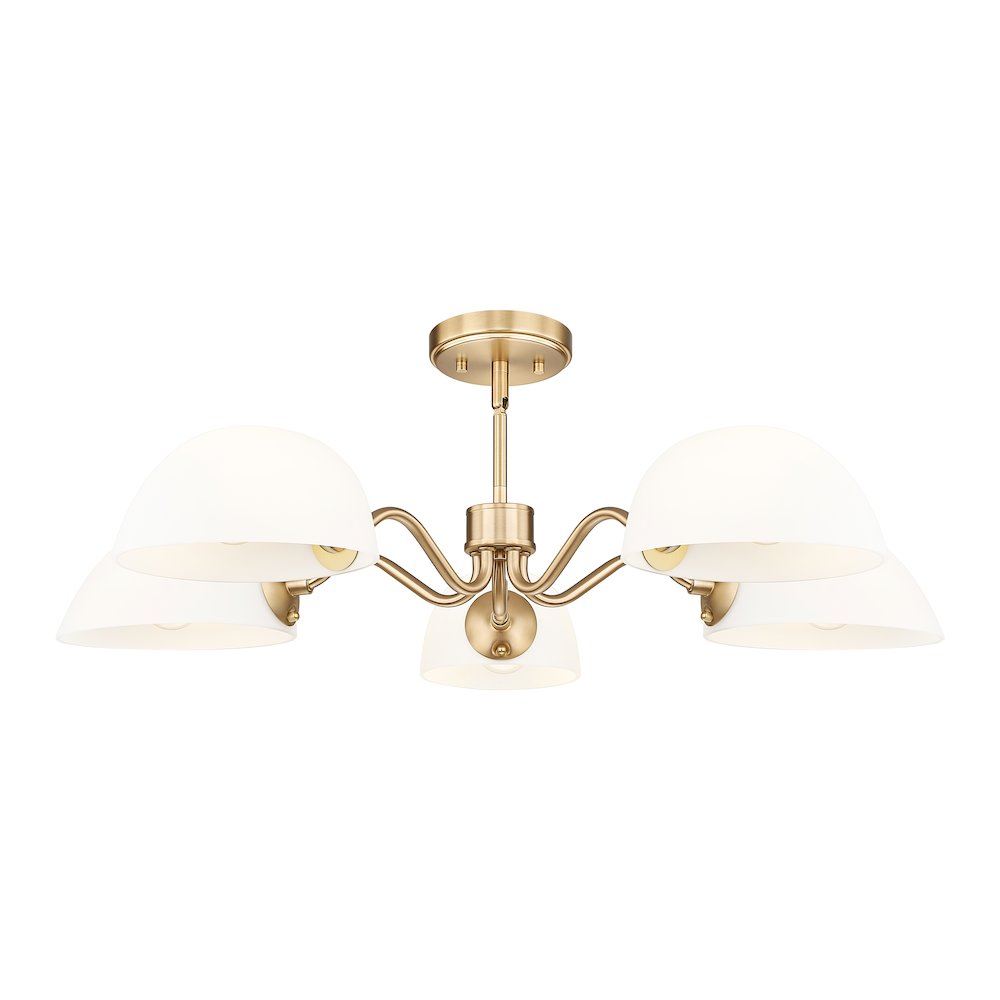 Z-Lite 5 Light Chandelier, Modern Gold. Picture 3
