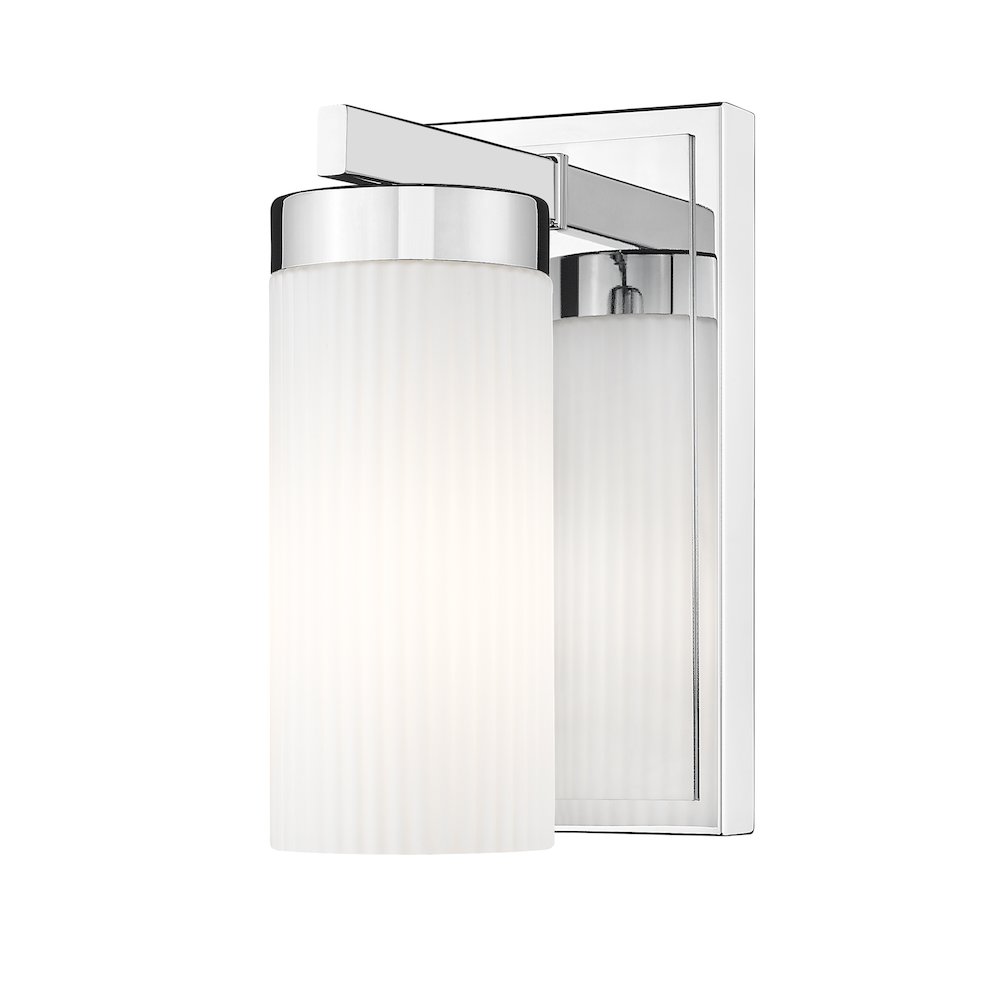 Z-Lite Danica 1 Light Wall Sconce in Chrome color, Steel frame. Picture 1