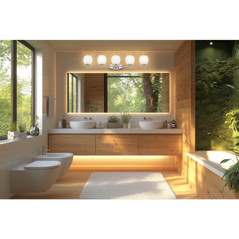 Z-Lite 5 Light Vanity, Chrome. Picture 5