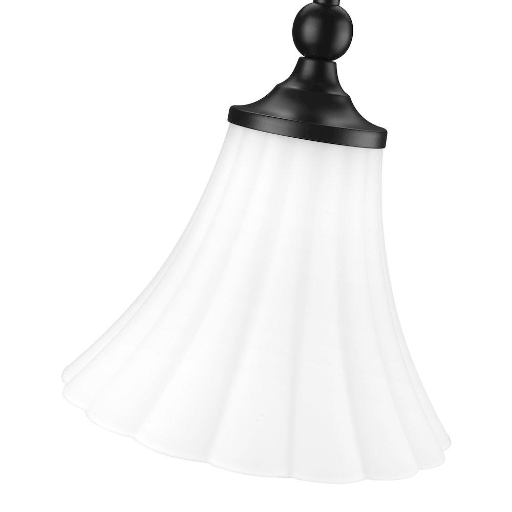 Z-Lite 1 Light Pendant, Matte Black. Picture 4