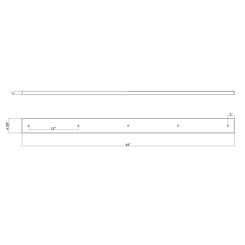 Z-Lite Multi Point Canopy 5 Light Ceiling Plate, Bronze. Picture 2