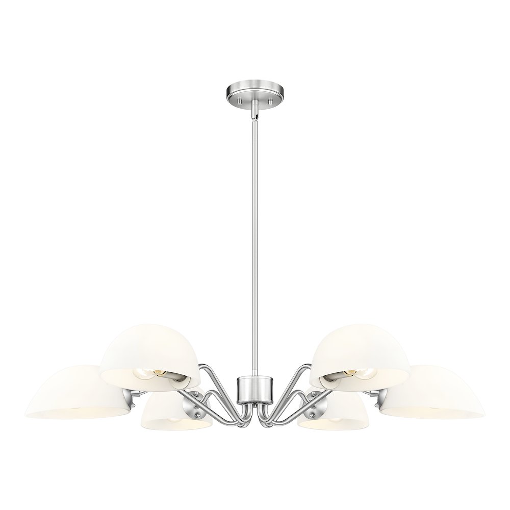 Z-Lite 6 Light Chandelier, Brushed Nickel. Picture 1
