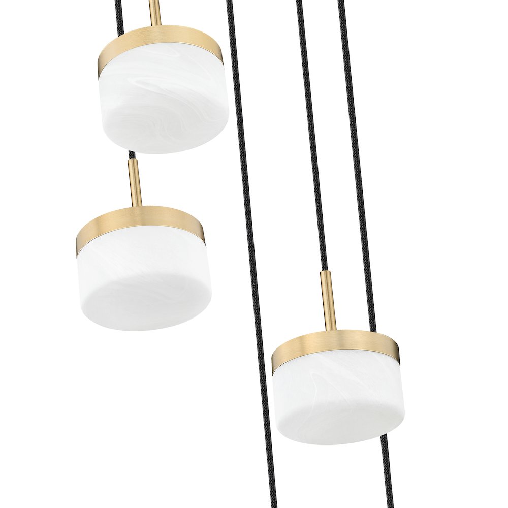 Z-Lite 5 Light Chandelier, Modern Gold. Picture 4