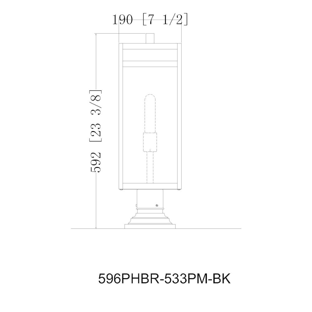 Z-Lite 1 Light Outdoor Pier Mounted Fixture. Picture 6