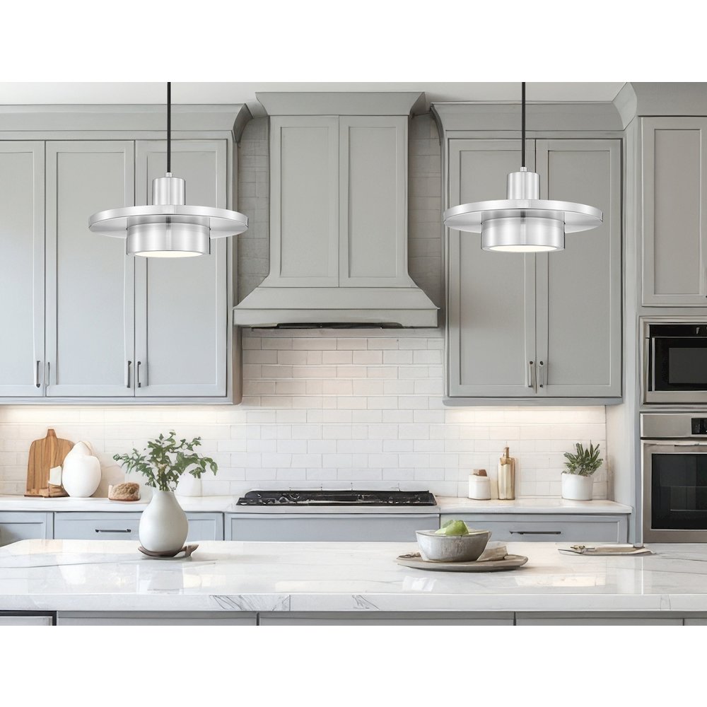 Z-Lite 1 Light Pendant, Brushed Nickel. Picture 5
