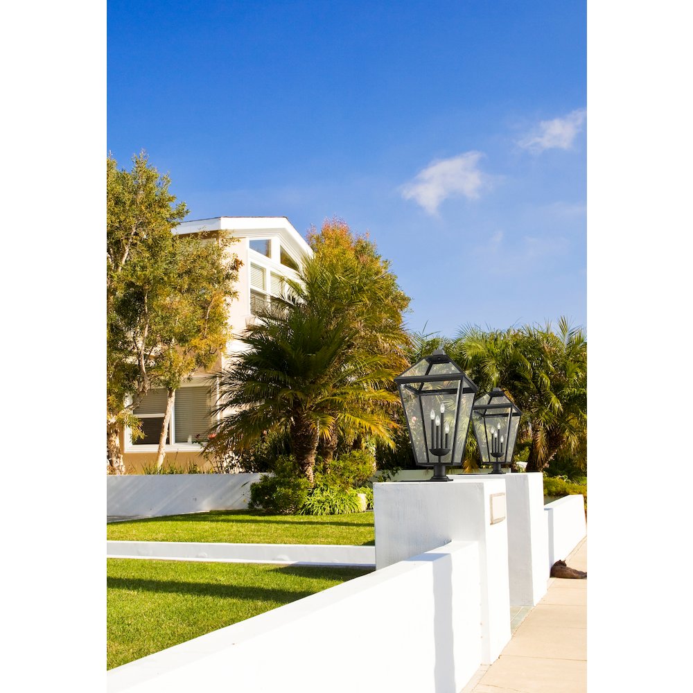 Z-Lite 4 Light Outdoor Pier Mounted Fixture. Picture 7