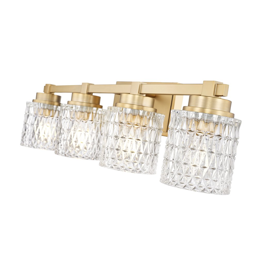 Z-Lite 4 Light Vanity, Modern Gold. Picture 4
