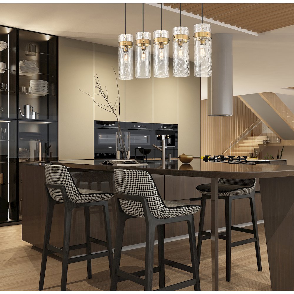 Z-Lite 5 Light Linear Chandelier. Picture 6