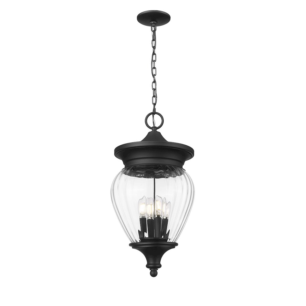 Z-Lite 4 Light Outdoor Chain Mount Ceiling Fixture. Picture 2