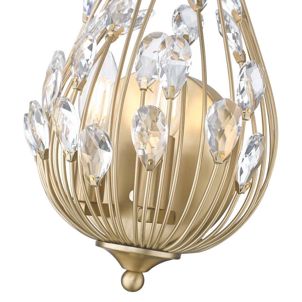 Z-Lite 2 Light Wall Sconce, Modern Gold. Picture 4