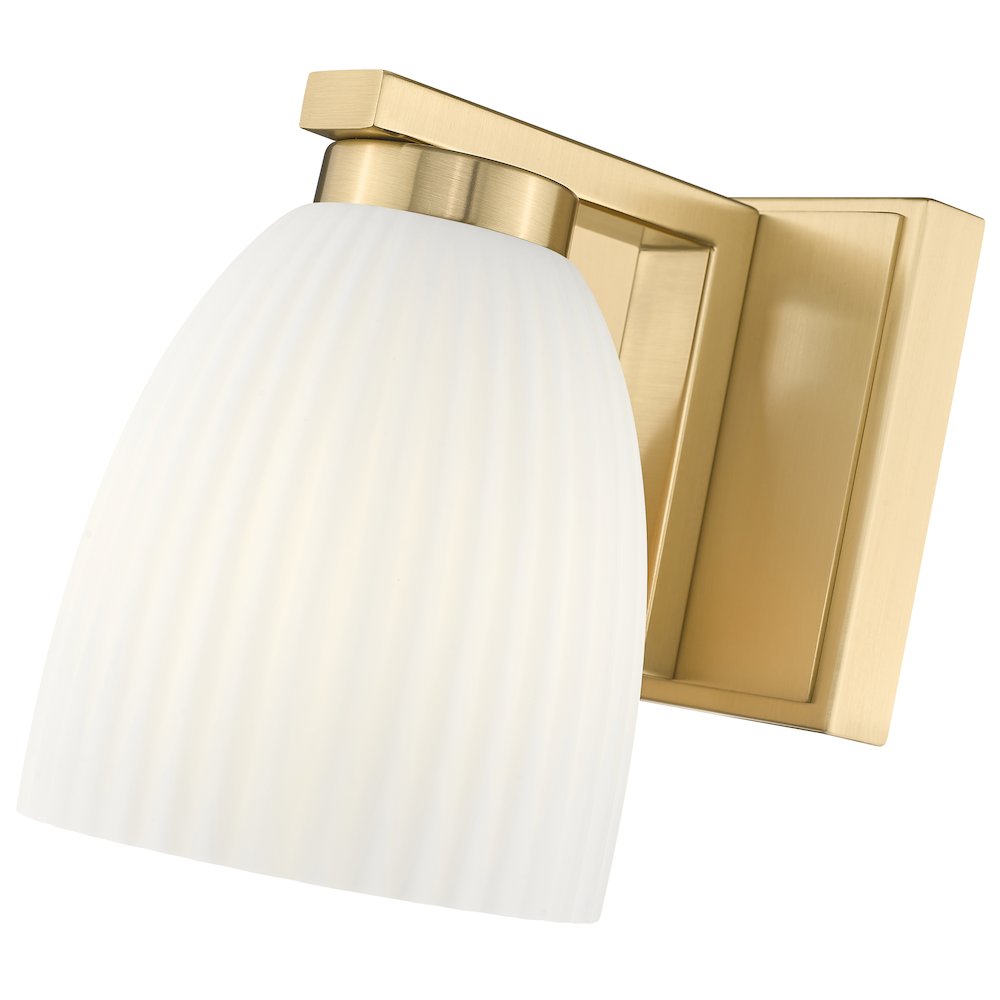 Z-Lite Naya 1 Light Wall Sconce in Modern Gold color, Steel frame. Picture 4