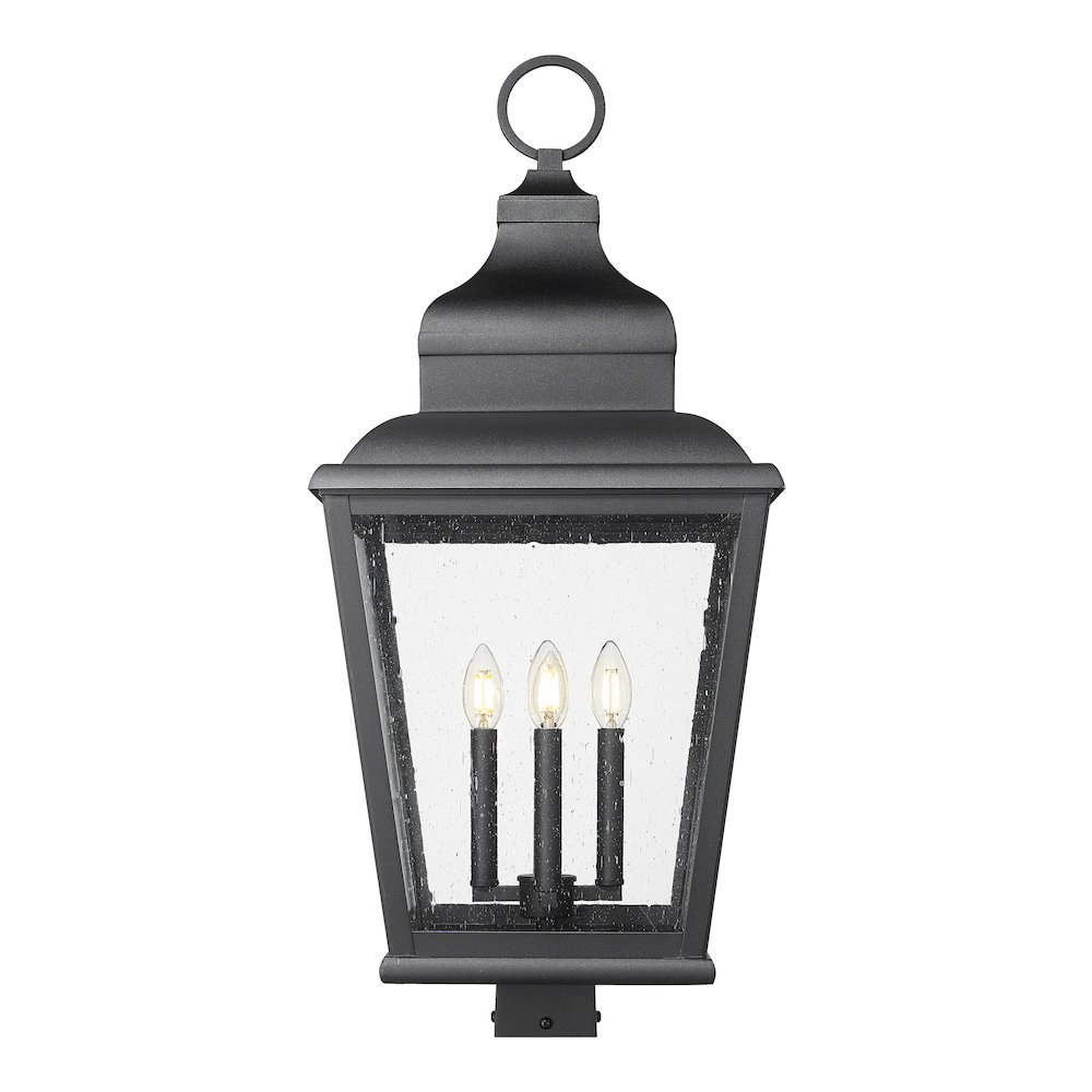 Z-Lite 4 Light Outdoor Post Mount Fixture, Sand Black. Picture 2