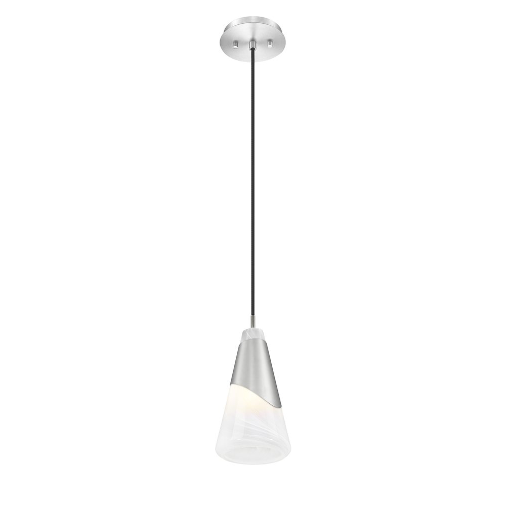Z-Lite Aimie 1 Light Pendant, Brushed Nickel. Picture 3