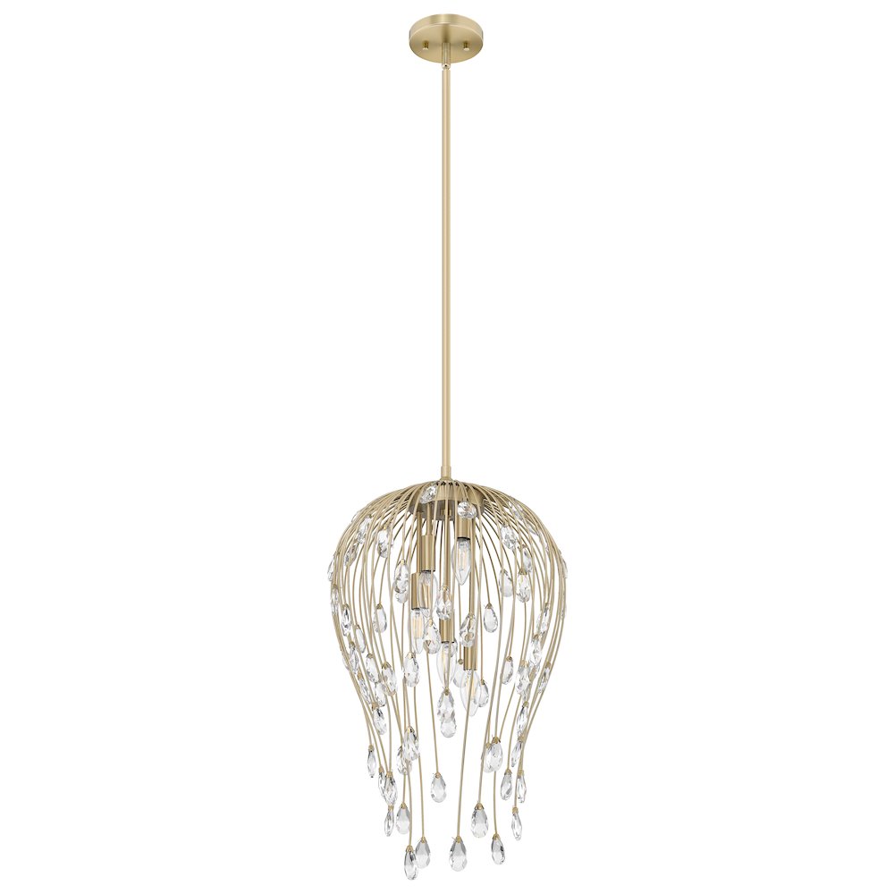 Z-Lite 5 Light Pendant, Modern Gold. Picture 7