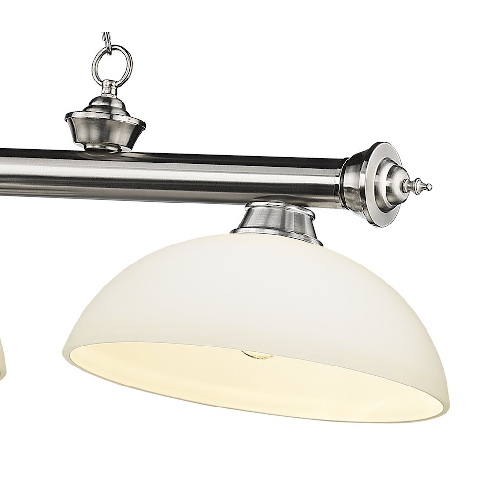 Z-Lite Cordon 3 Light Billiard, Steel Frame, Matte Opal Shade Color. Picture 4