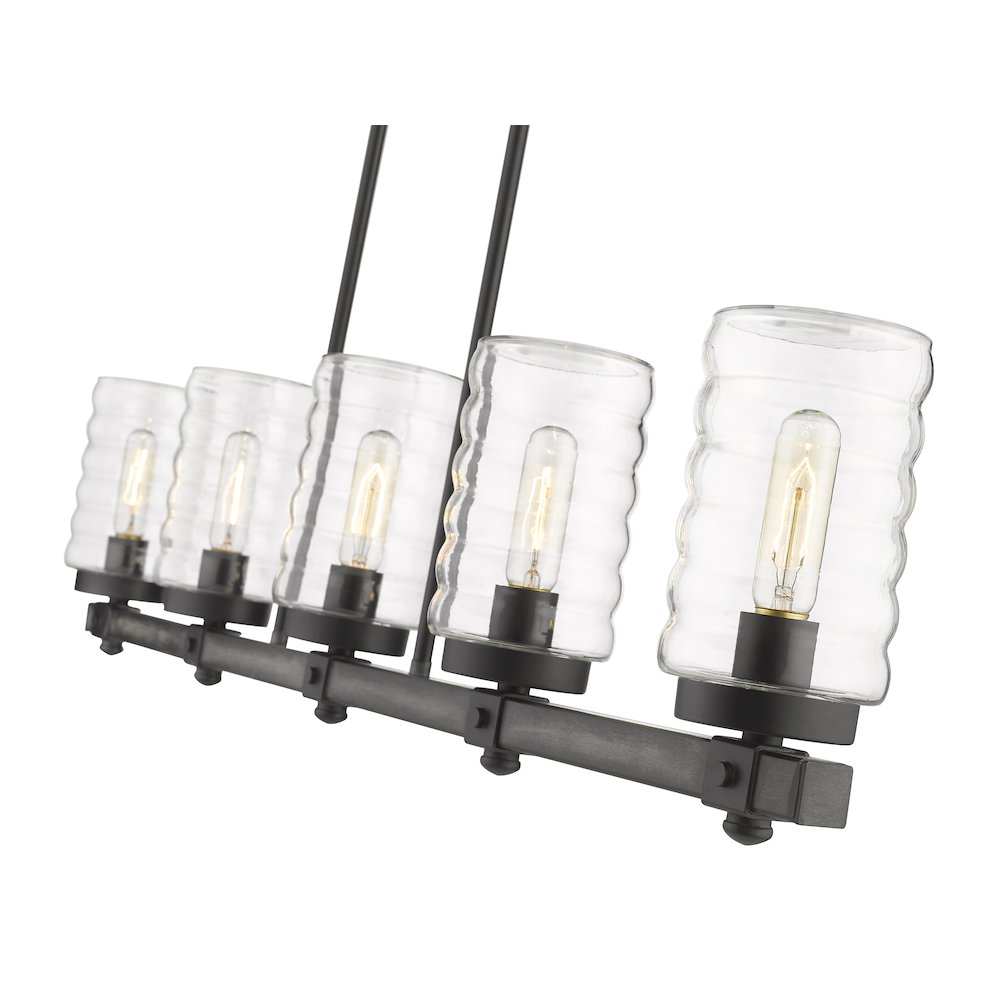 Z-Lite 5 Light Outdoor Linear Chandelier. Picture 4