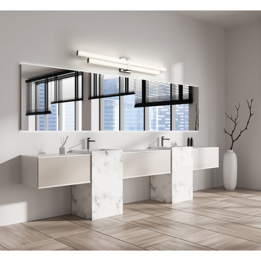 Z-Lite Zane 2 Light Vanity in Chrome  Frame Finish. Picture 6