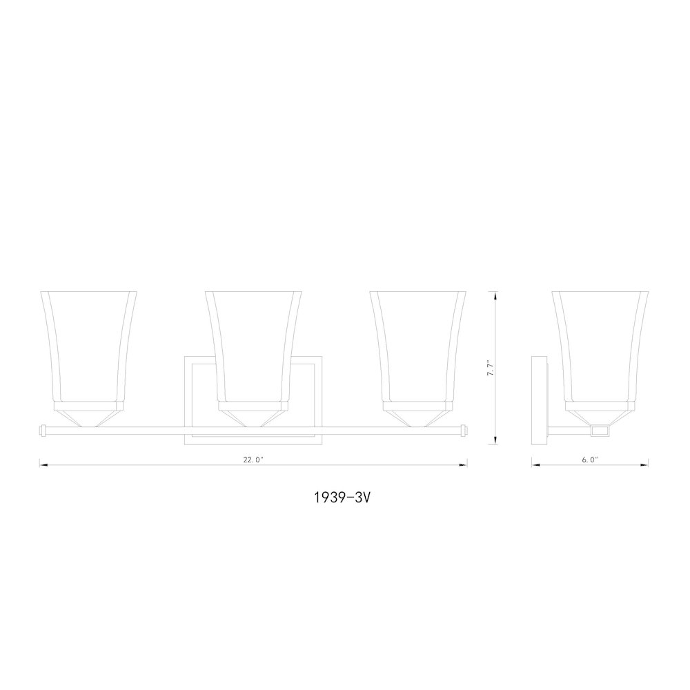Z-Lite 3 Light Vanity. Picture 8