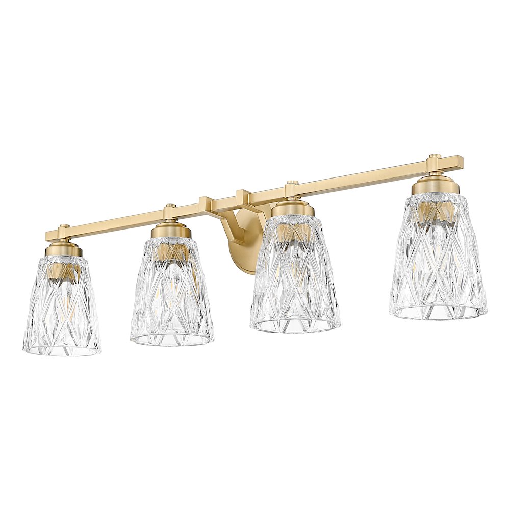 Z-Lite 4 Light Vanity, Modern Gold. Picture 7