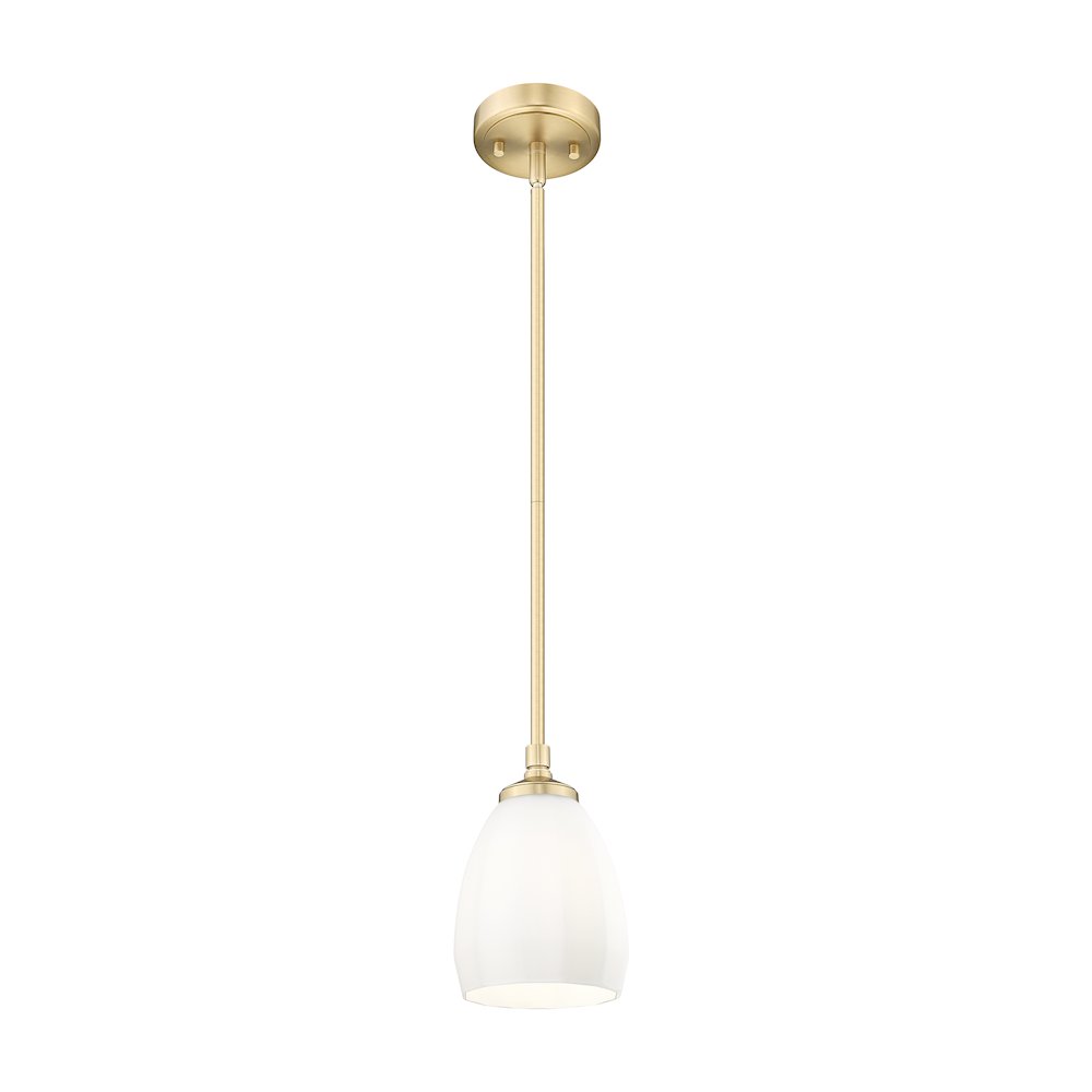 Z-Lite Oren 1 Light Pendant in Modern Gold color, Steel frame. Picture 3