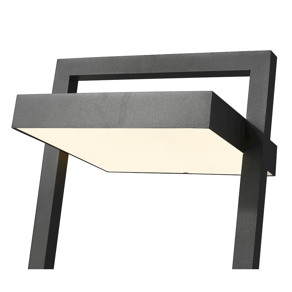 Z-Lite Luttrel 1 Light Outdoor Pier Mounted Fixture in Black Frame Finish. Picture 4