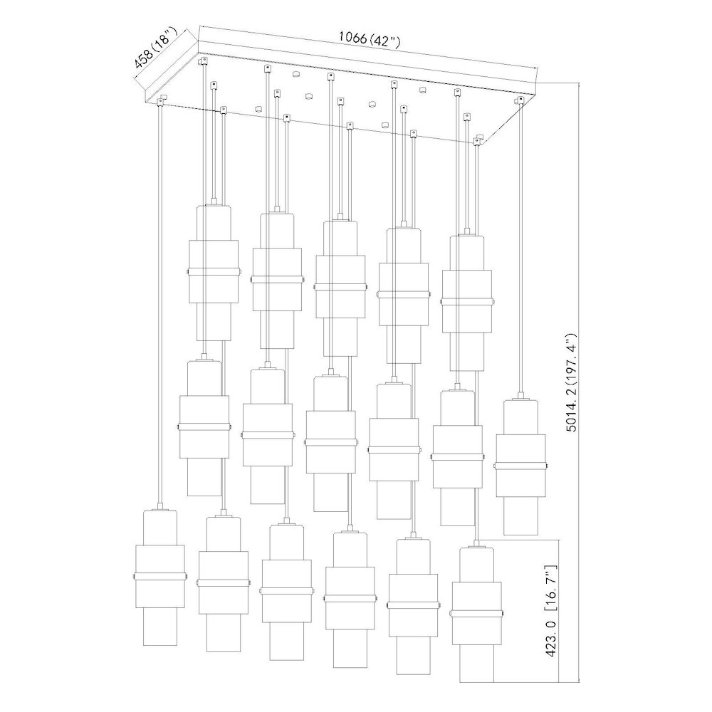 Z-Lite 17 Light Linear Chandelier. Picture 8