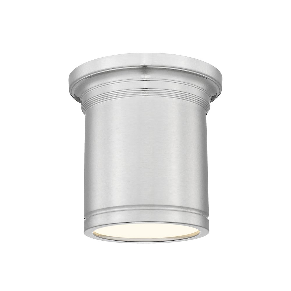 Z-Lite 1 Light Flush Mount, Brushed Nickel. Picture 1