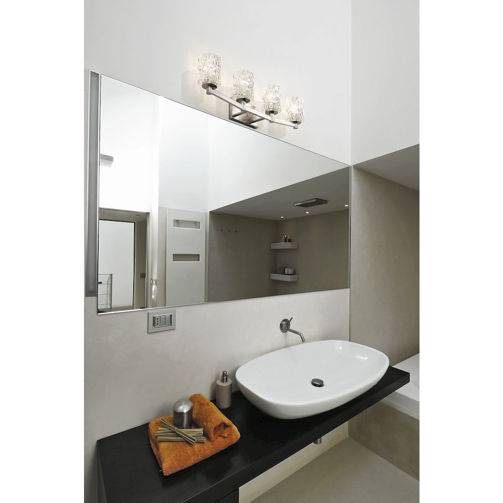 Z-Lite Aubrey 4 Light Vanity in Brushed Nickel Frame Finish. Picture 7