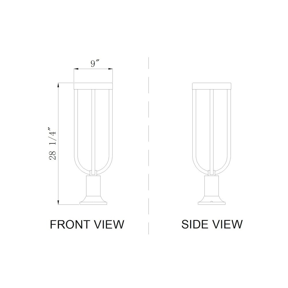 Z-Lite 1 Light Outdoor Pier Mounted Fixture. Picture 8