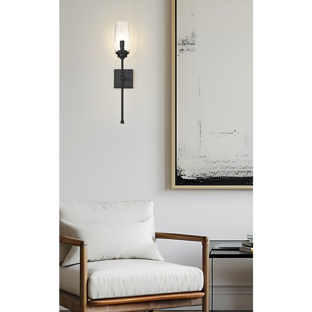 Z-Lite 1 Light Wall Sconce, Matte Black. Picture 5