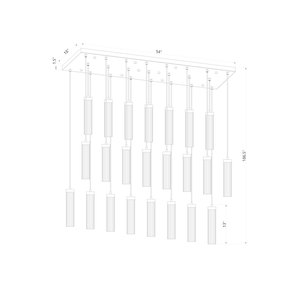 Z-Lite 23 Light Linear Chandelier. Picture 8
